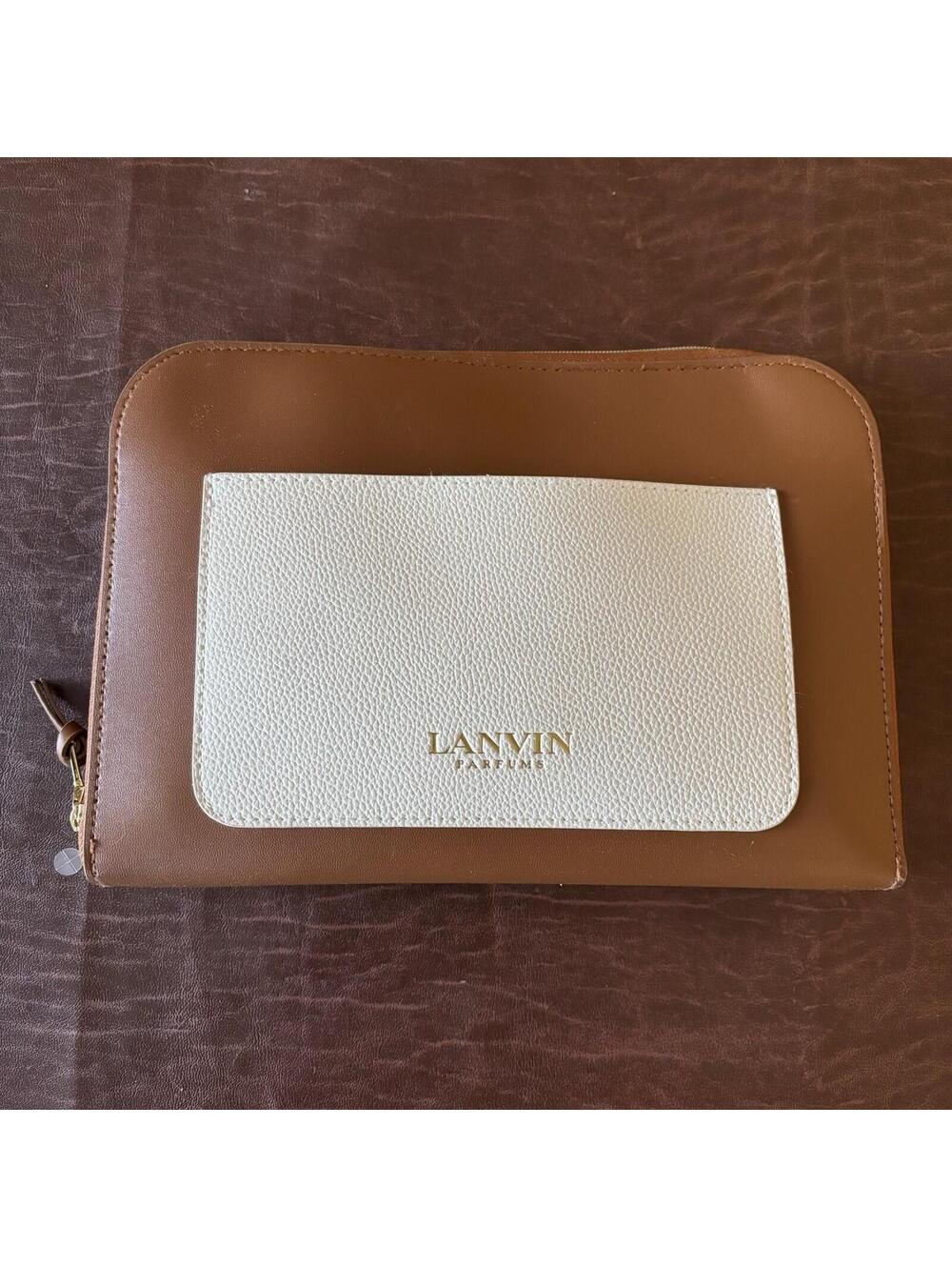 NEW Turkish Airlines LANVIN Business‎ Class Amenity Travel Kit Leather Bag